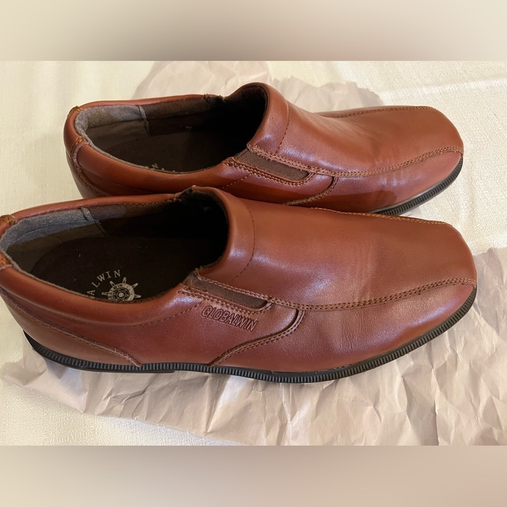 Globalwin Tan Leather Slip-ons Loafers Men's Size 9 - Picture 2 of 4